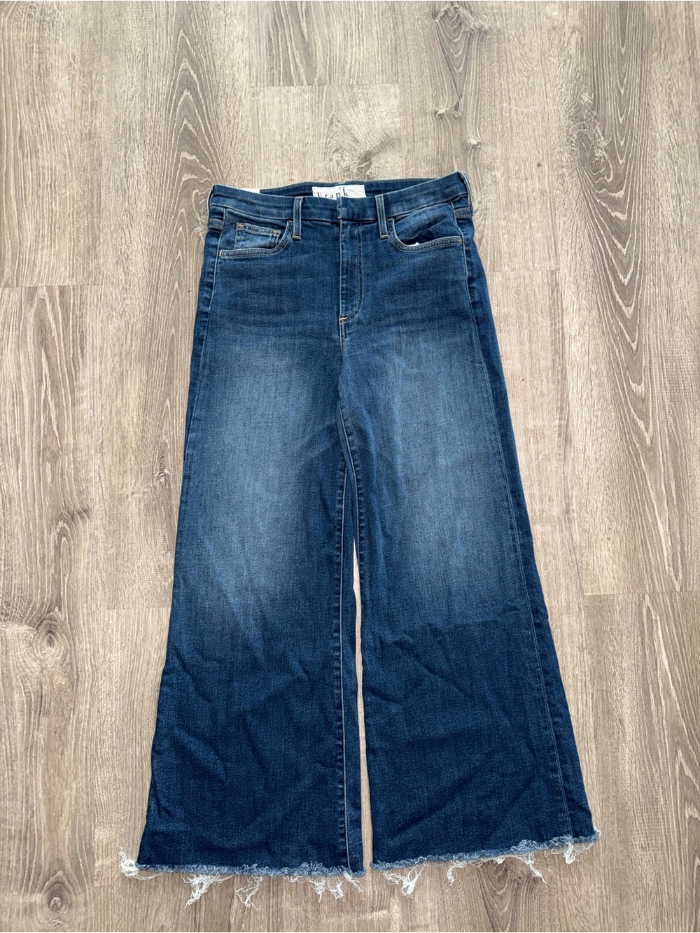 Frank & Eileen Dark Blue Galway High-Rise Wide Leg Jeans - Picture 2 of 7